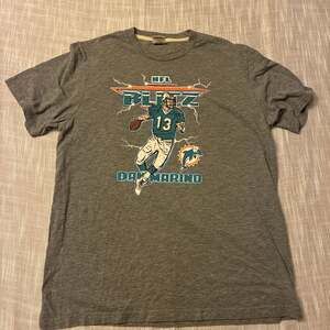 Homage Miami Dolphins Dan Marino NFL Blitz Graphic T-Shirt Gray L